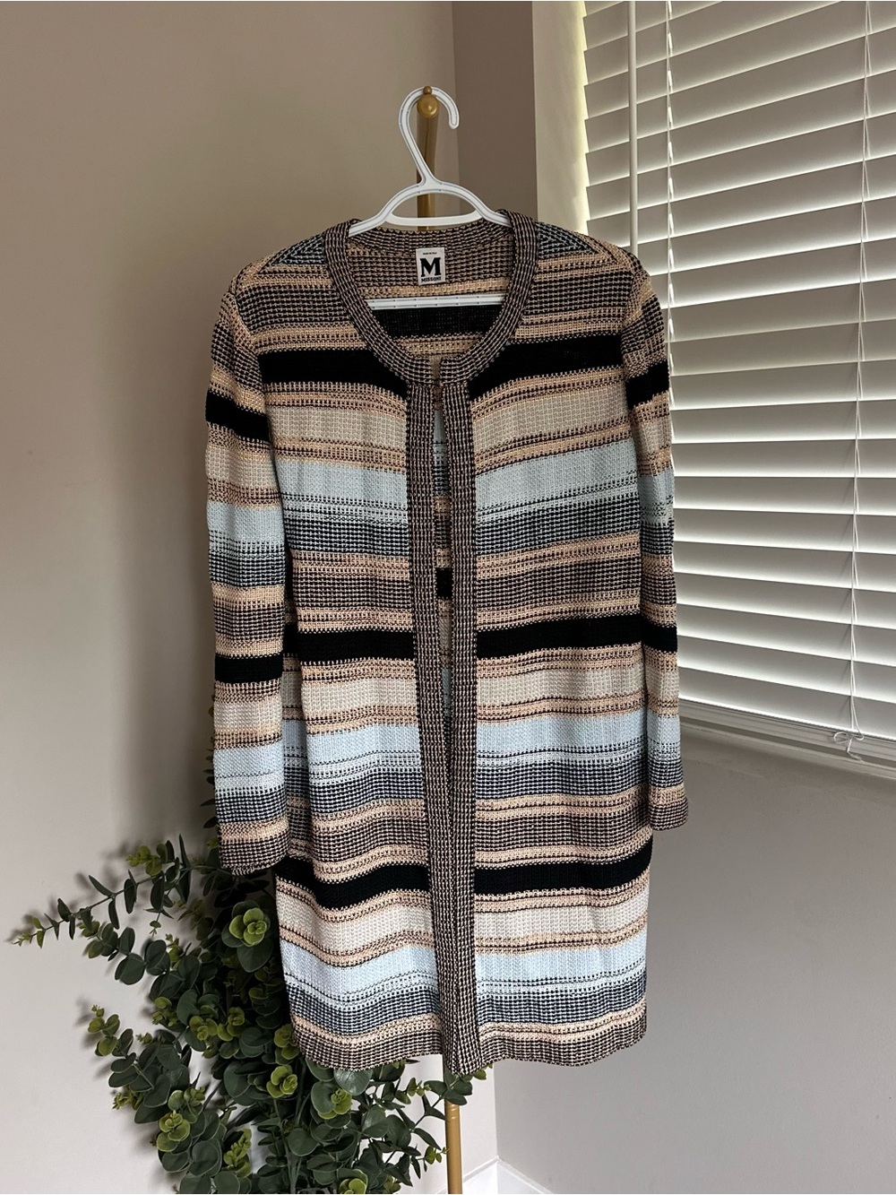 M Missoni Stripe Cardigan Sweater